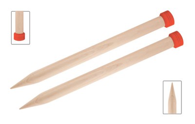 KnitPro Спицы прямые Jumbo Birch, 25.00 мм, 30 см