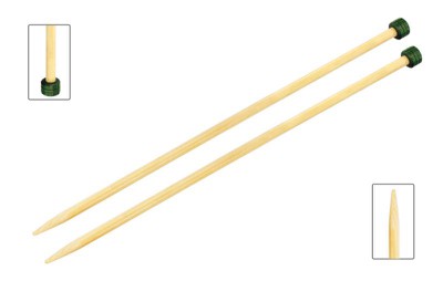 KnitPro Спицы прямые Bamboo, 10.00 мм, 30 см